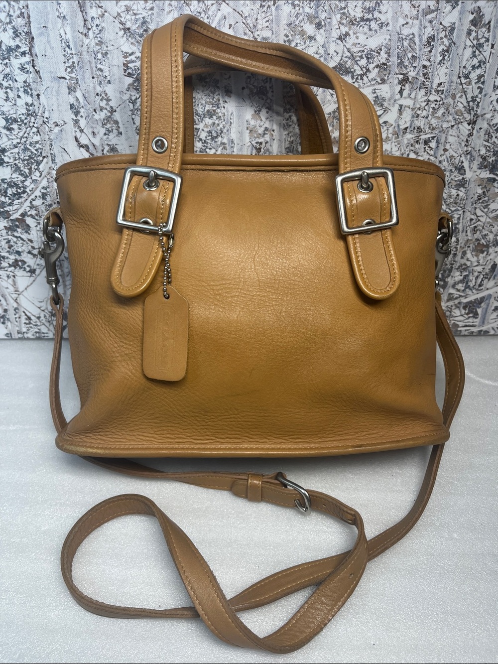 Coach Legacy Camel Leather Satchel/Crossbody 9063 Vintage